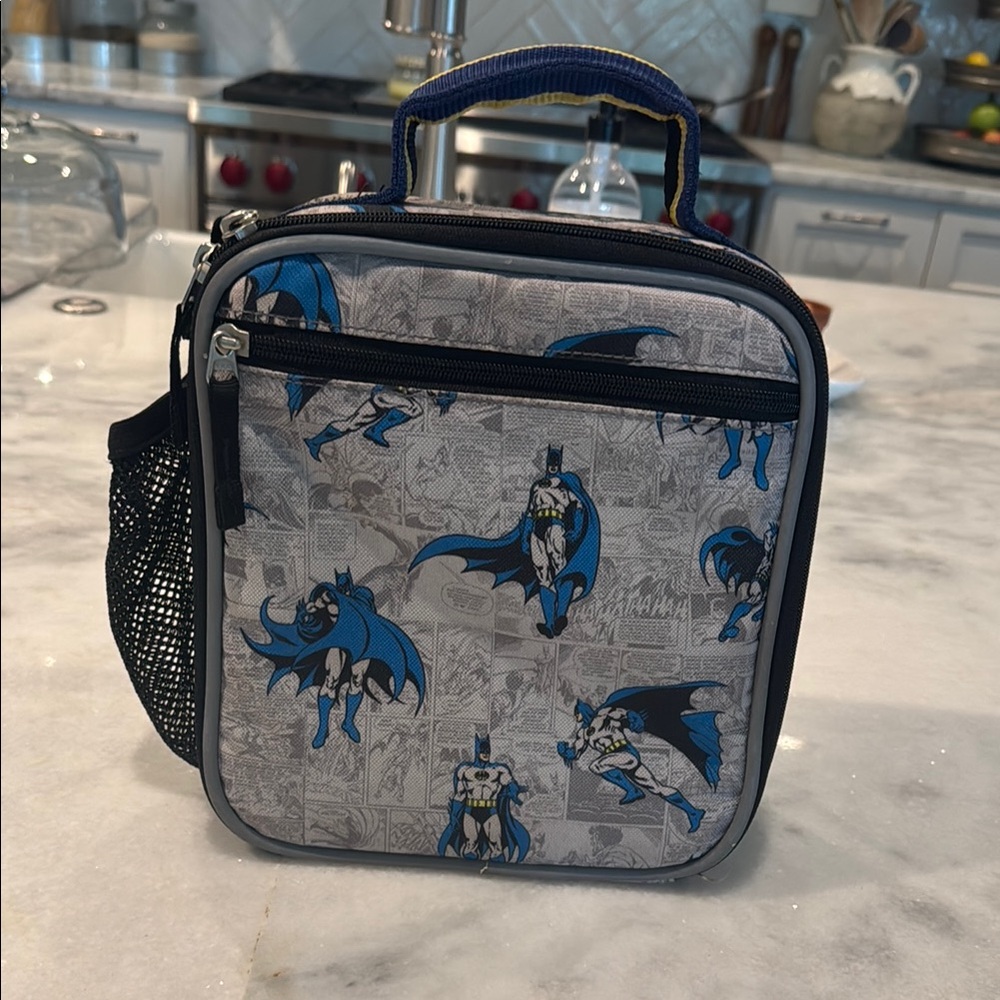 Batman Themed Gray and Blue Men's Bag